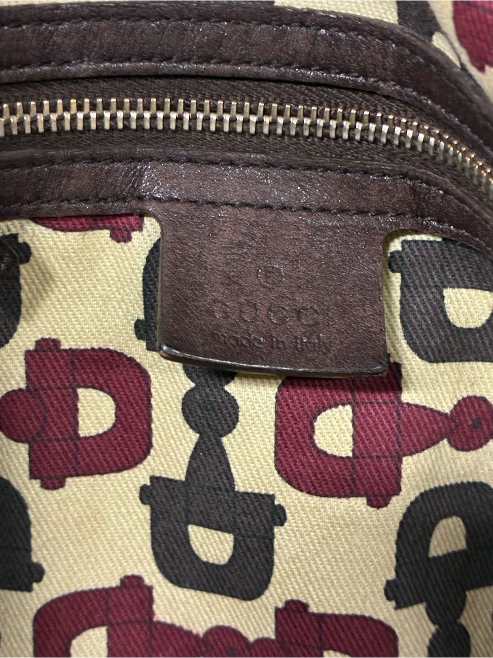 Gucci Dark Brown Braided-Handle Monogram Shoulder Bag - Picture 6 of 10